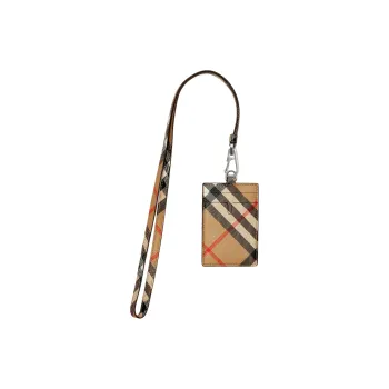 Burberry Polyurethane Card Holder Men's Sand