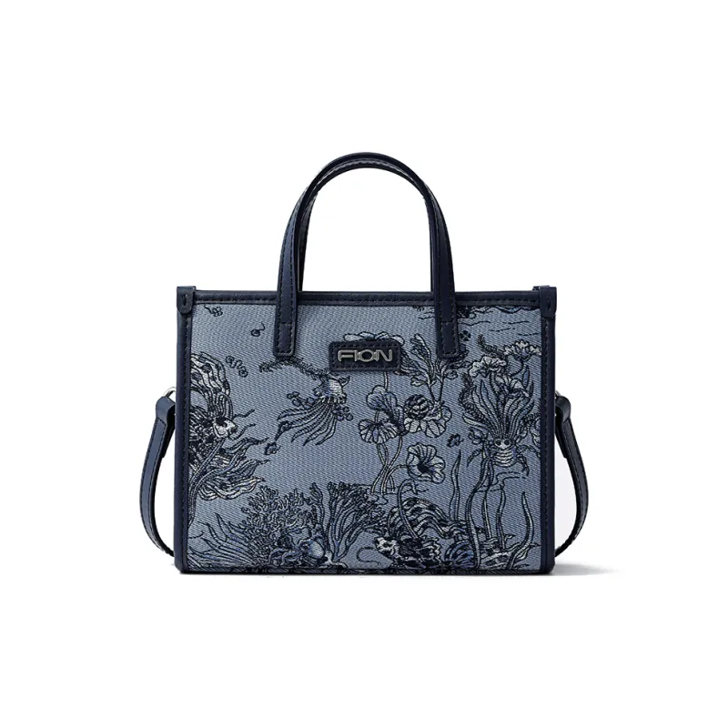 FION Fabric Shoulder Bags Handbags Regular Women's Dark Blue-0