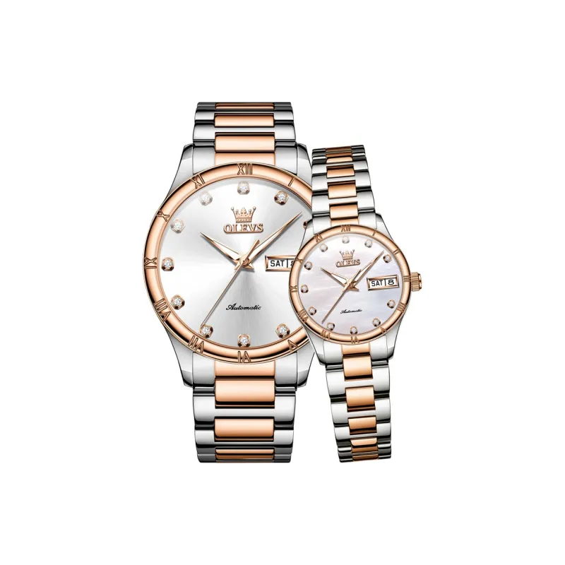 OLEVS Automatic Mechanical Movement Watch Unisex White Dial-6