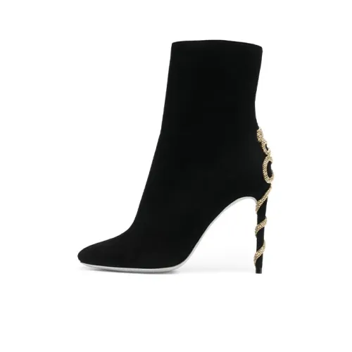 René Caovilla Snake-embellished Stiletto Boots