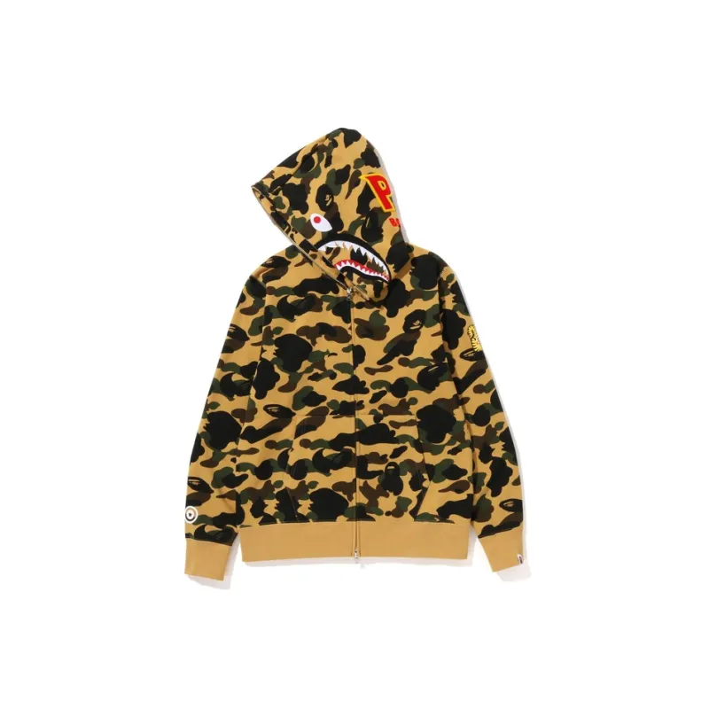 Bape 1st Camo Multi Logo Shark Full Zip Hoodie-1