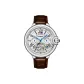 White Case White Dial Brown Leather Strap