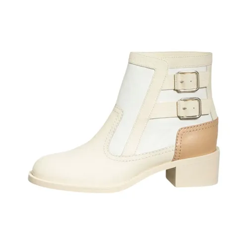 CHANEL Ankle Boots Women's Off White