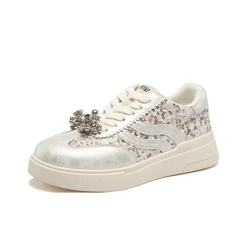 ST&SAT Low Top Casual Shoes Women's Light Gold-1