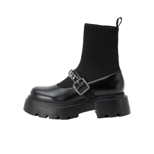 URBAN REVIVO Ankle Boots Women's Jet Black