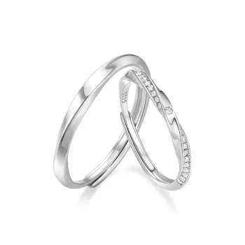 KADER S925 Silver Rings Unisex Silver White