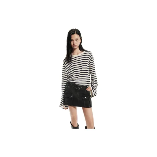 MO&CO Knitwear Women's Black/White Stripe