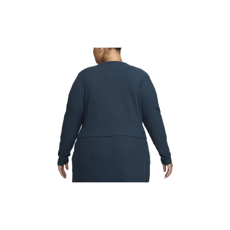 Nike Sportswear Chill Rib Women's Slim Full Zip Cardigan Plus Size-1