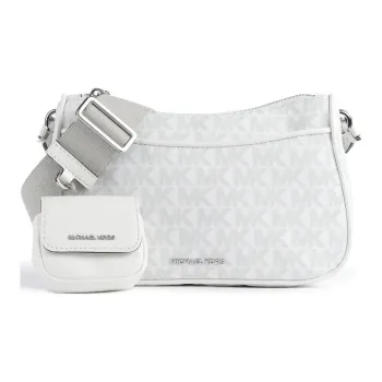 MICHAEL KORS Jet Set Cotton And Synthetic Fiber Blend Crossbody Bag Shoulder Bag Women's White