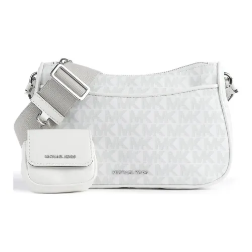MICHAEL KORS Jet Set Cotton And Synthetic Fiber Blend Crossbody Bag Shoulder Bag Women's White