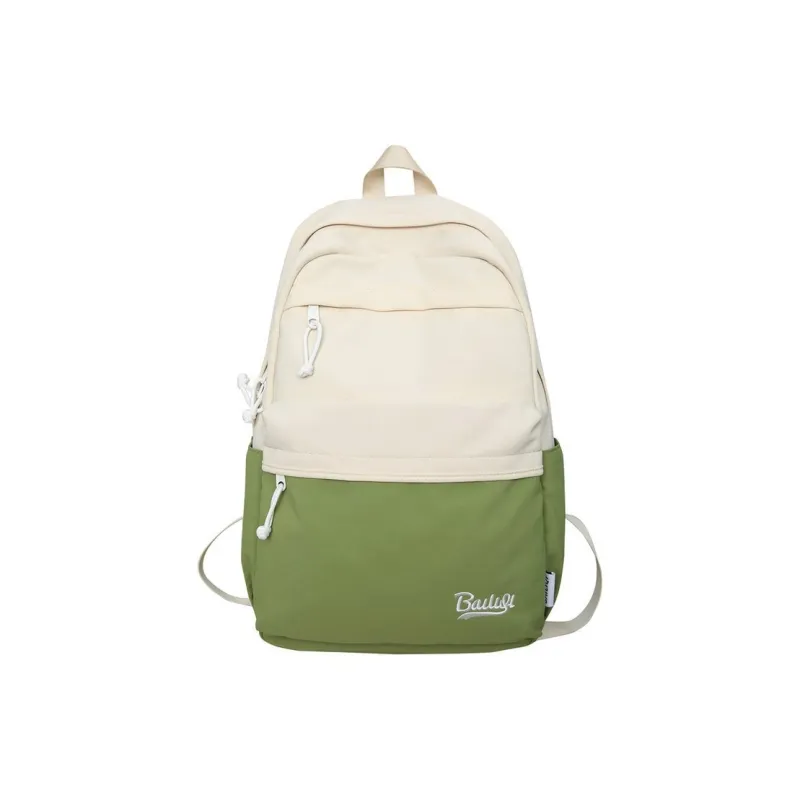 Huangmu Nylon Backpack Regular Unisex Brown & Black/Gray & Blue/White & Brown/White & Green/Gray-3