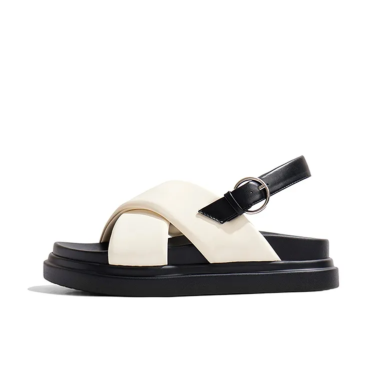 Old Meow Toe Notch Overwear One Strap Sandals 4cm Women's-3