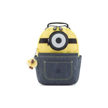 Kipling MINIONS, Collaboration Polyester Backpack Medium Size Unisex Yellow