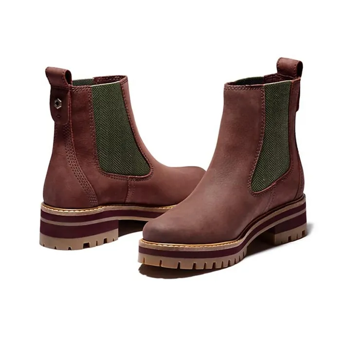 Timberland Women's Courmayeur Valley Chelsea Boot 'Burgundy'-2