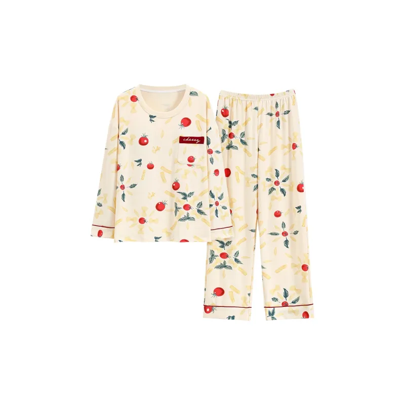 FENTENGCARE Pajama Set Women's Apricot-0