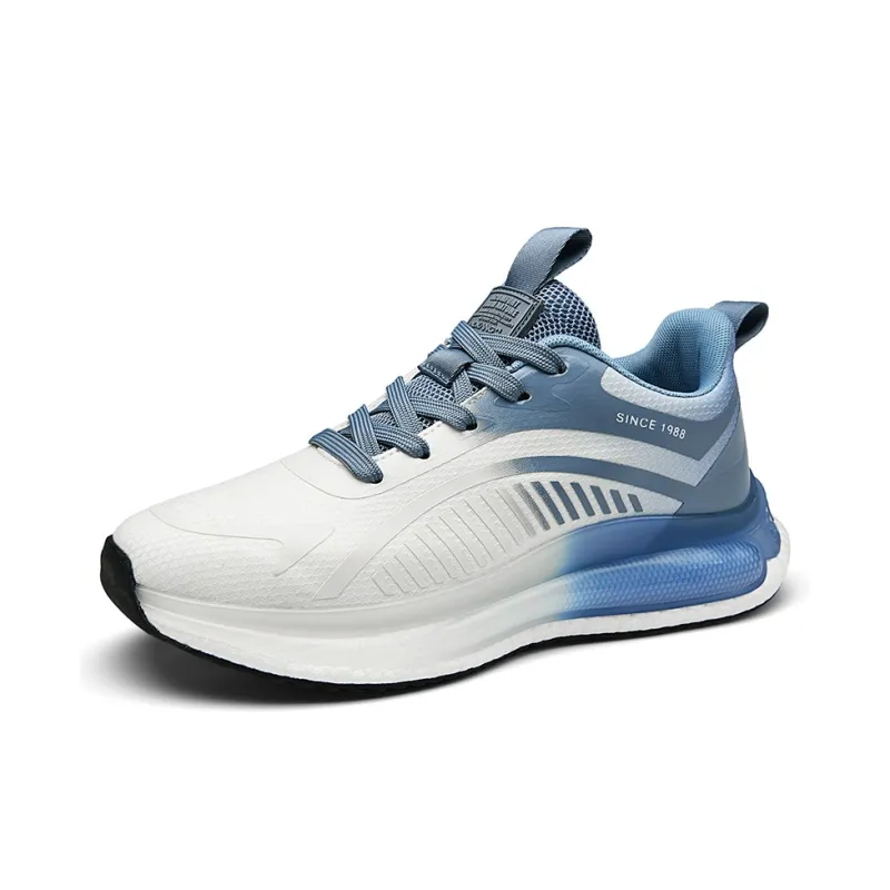 AOKANG Low Top Popcorn Casual Running Shoes Men's White Blue-2