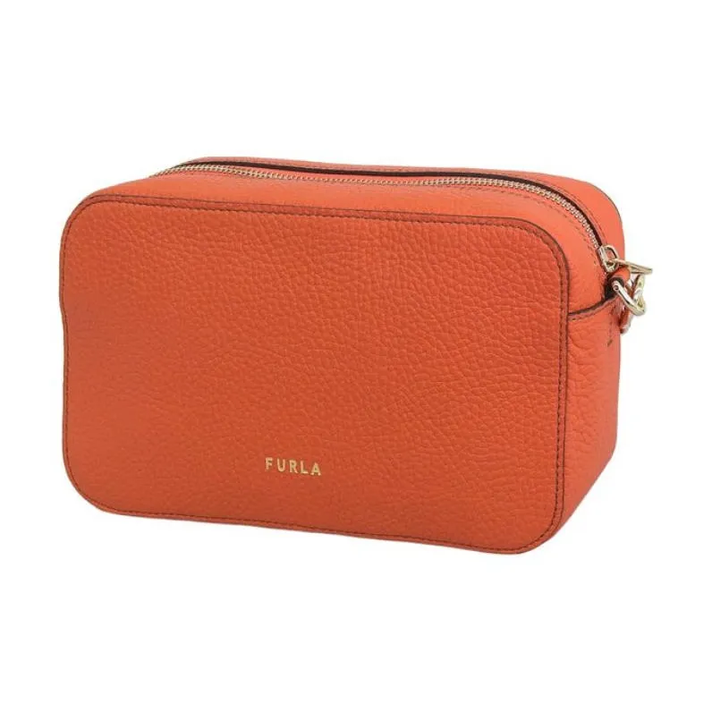 Furla Primula Leather Crossbody Bag, Shoulder Bag Women's Orange-3