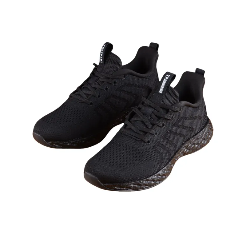 TREEPERI Running Shoes Unisex Low Top Black-2