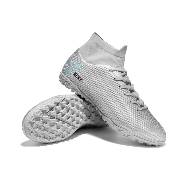 MEKY AG Rubber Short Studs TF Rubber Broken Studs Anti Slip Wear Resistant Soccer Shoes Unisex-38