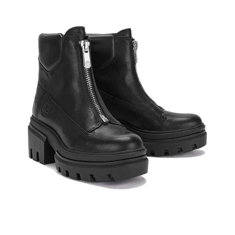 Timberland Everleigh Front Zip Boot 'Black Nubuck' Women's-2
