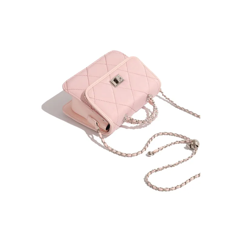 Bywhich PU Crossbody One Shoulder Handbags Regular Women's Pink-2
