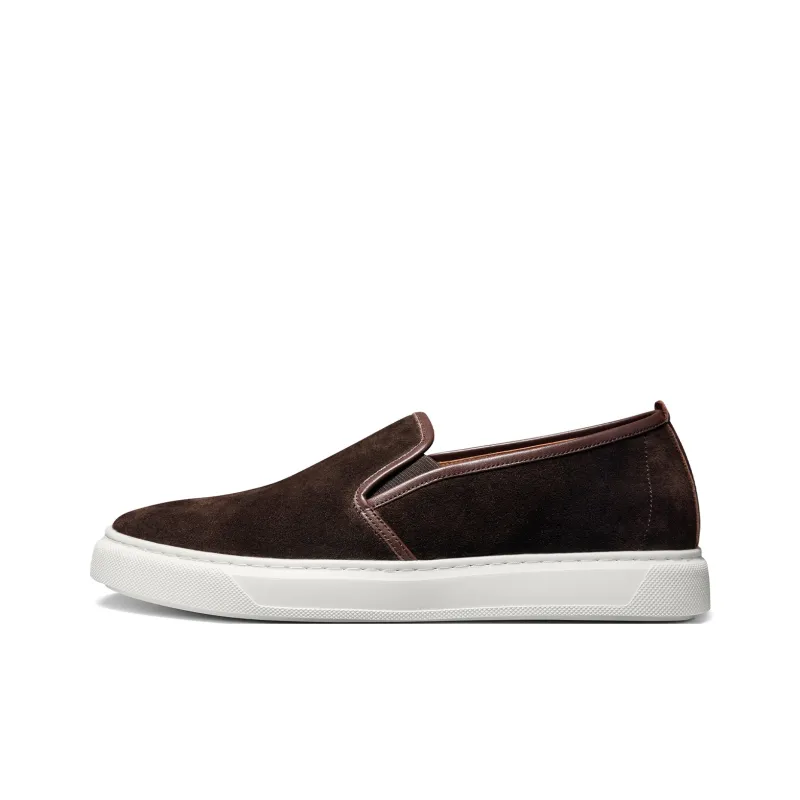 THOM WILLS Minimalist Style Versatile Slip on White Sneakers Casual Skateboard Shoes Men's-13