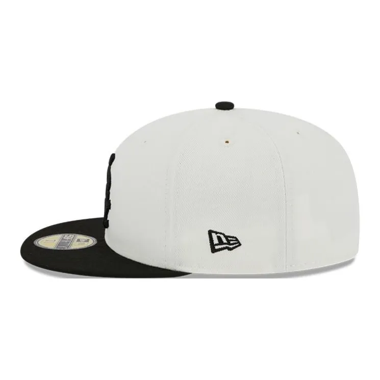 New Era Polyester Baseball Caps Men's Cream/Black-1