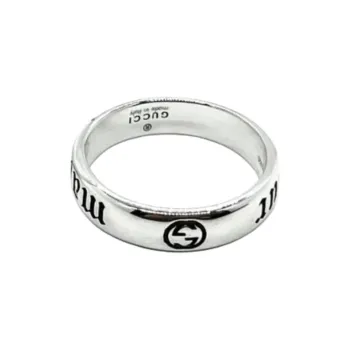 GUCCI 925 Sterling Silver Rings Women's Silver