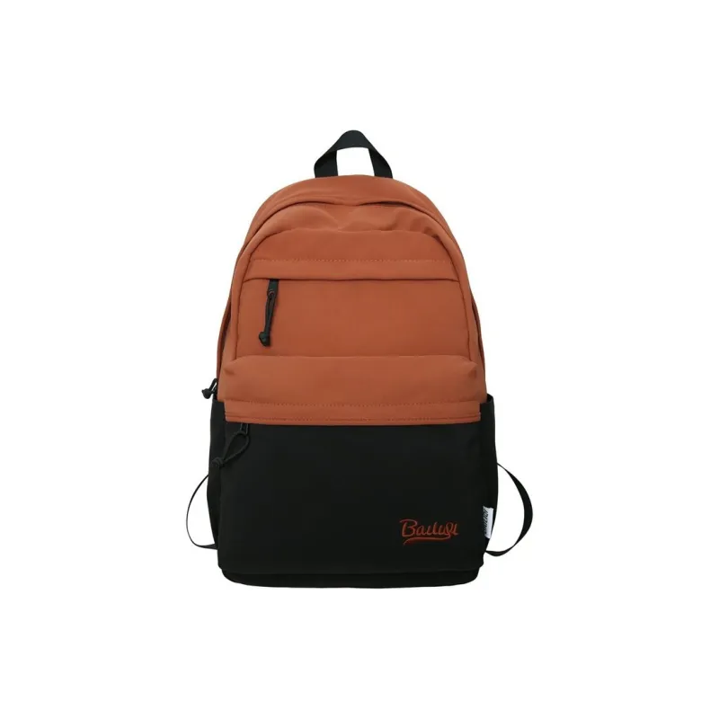 Huangmu Nylon Backpack Regular Unisex Brown & Black/Gray & Blue/White & Brown/White & Green/Gray-0