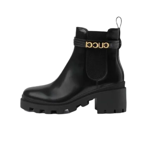 GUCCI Logo-lettering 70mm Ankle Boots