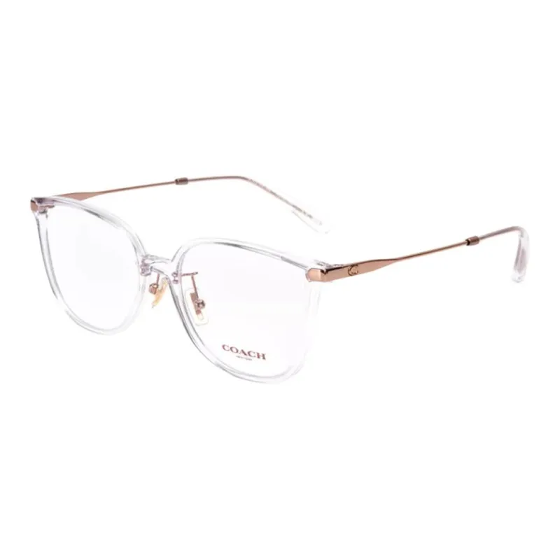 COACH Plate Frame Irregular Shape Eyeglass Frames Unisex Transparent-0
