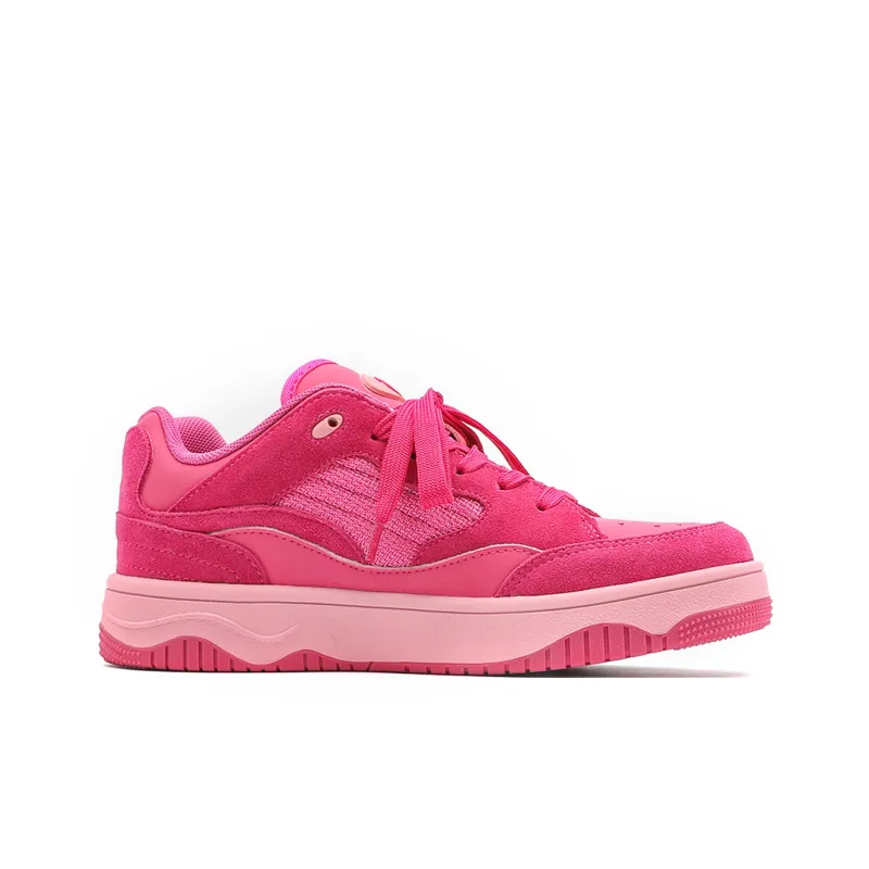 MR.PESIN Low Top Skateboard Shoes Unisex Rose Red-3