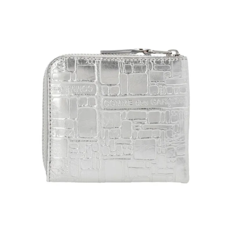 CDG Calfskin Wallet Regular Men's Silver-1