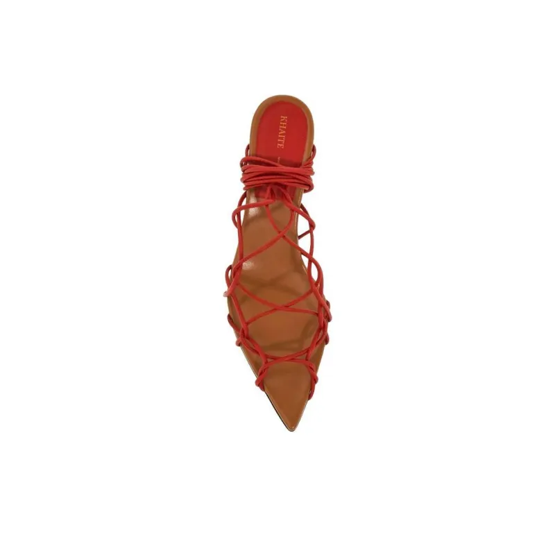 KHAITE The Arden Pointed Toe Heeled Sandals Women's-4