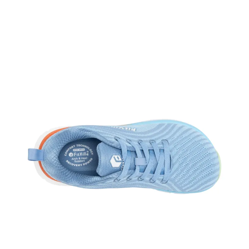 Fitville Wear-Resistant Slip-Resistant Low-Top Running Shoes Women's Sky Blue-2