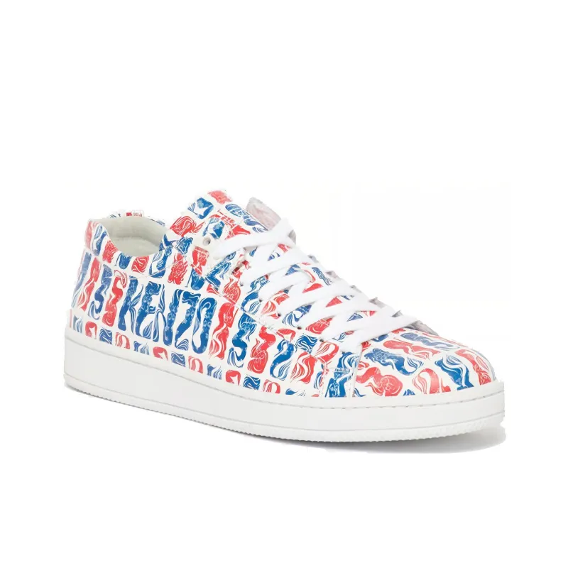 KENZO Mermaids' Tennix Trainers Stylish Skateboarding Shoes Men's Red Blue-2