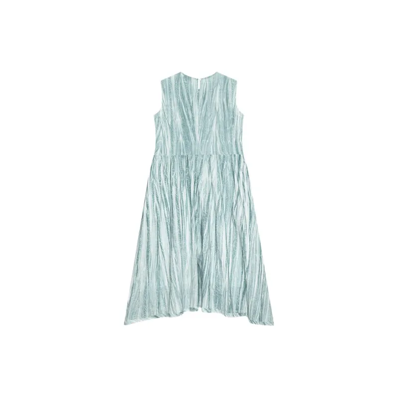 DKNY Sleeveless Dress Women's Sea Blue Mixed Color-1