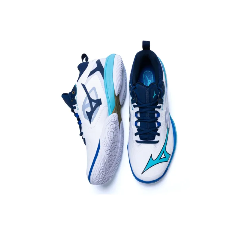 Mizuno Wave Claw Neo 3 Wide 'White Seasonal Blue'-2