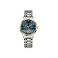 Gold Case Blue Dial Two-Tone Gold Steel Band