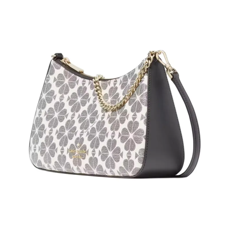 Kate Spade PVC Crossbody Handbag Shoulder Bag Women's White & Black-1