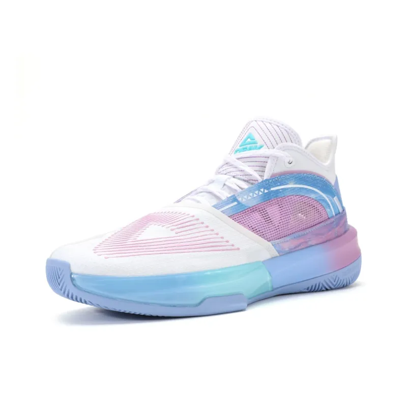 PEAK Basketball Shoes Women's Low Top Ecru/Light Purple-2