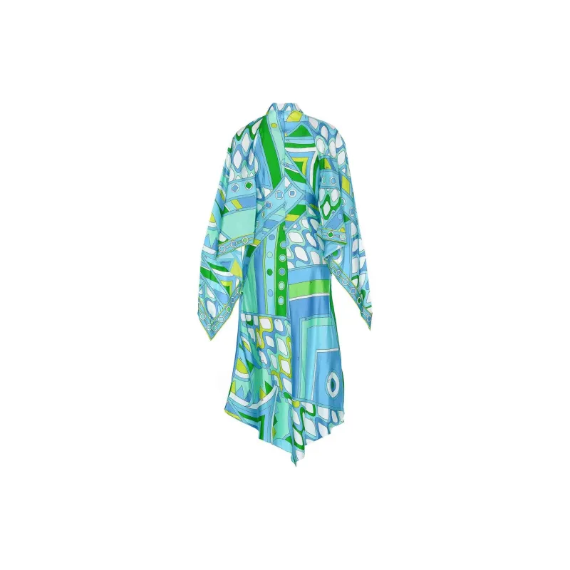 EMILIO PUCCI Vivara-print Silk Kaftan Dress-1