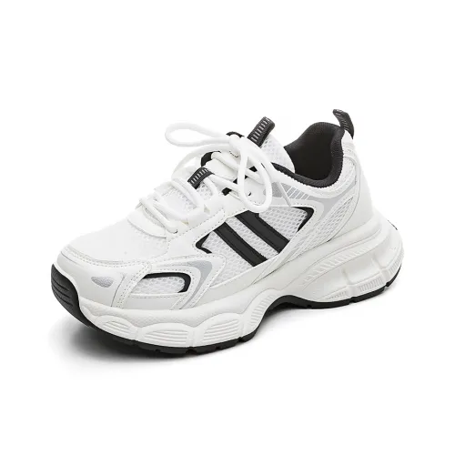 HUANQIU Chunky Sneakers Women's Low-Top White