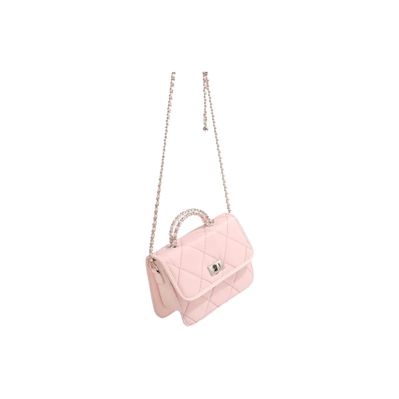 Bywhich PU Crossbody One Shoulder Handbags Regular Women's Pink-4