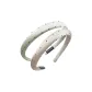 Slim Polka Dot Headband-Green+Champagne
