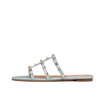 Valentino Rockstud Slide Slippers Women's Blue