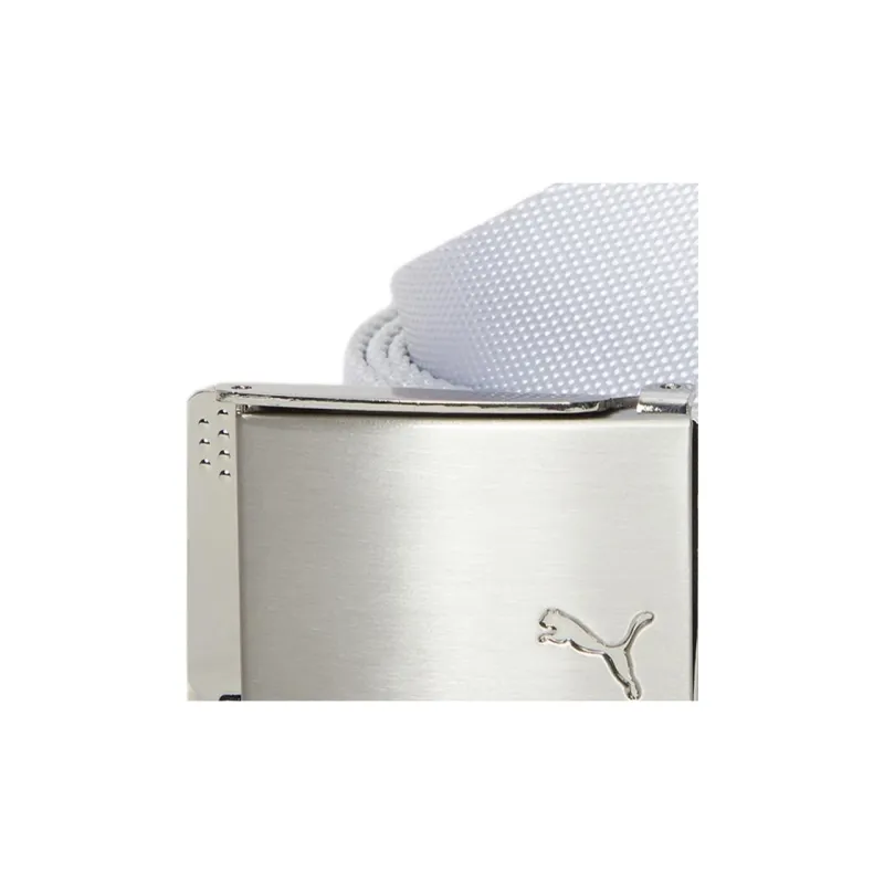PUMA Brand Logo Fabric Belt Men's White-2