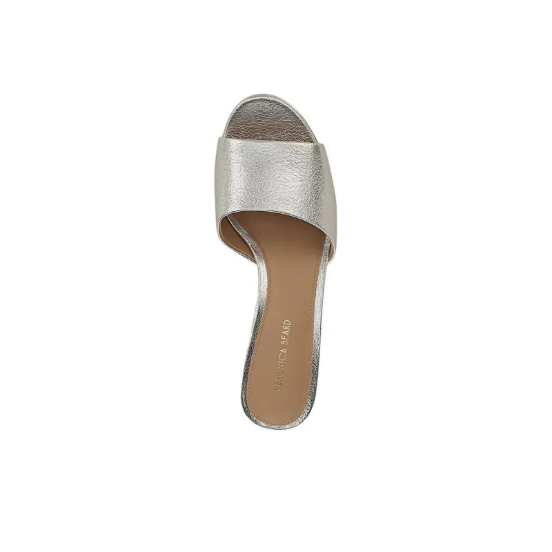 VERONICA BEARD Slide Slippers 7cm Women's Silver-3