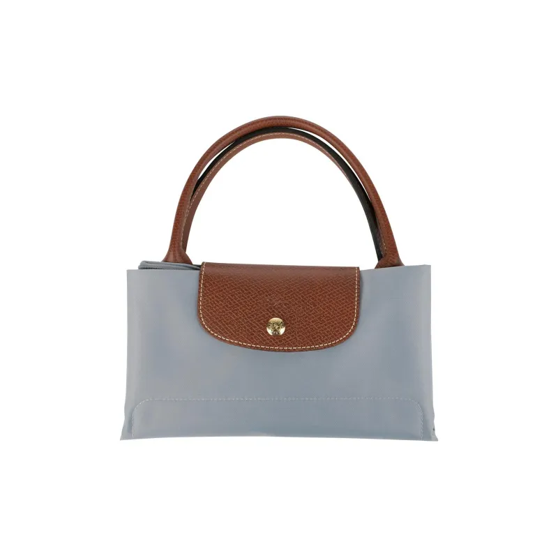 LONGCHAMP Le Pliage Polyamide Canvas With Leather Trim Dumpling Bag Handbags Medium Size Women's Steel Gray-4