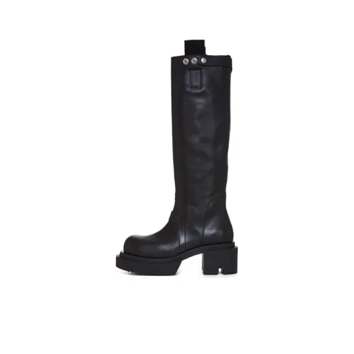 RICK OWENS 80mm Polished-leather Knee-high Boots